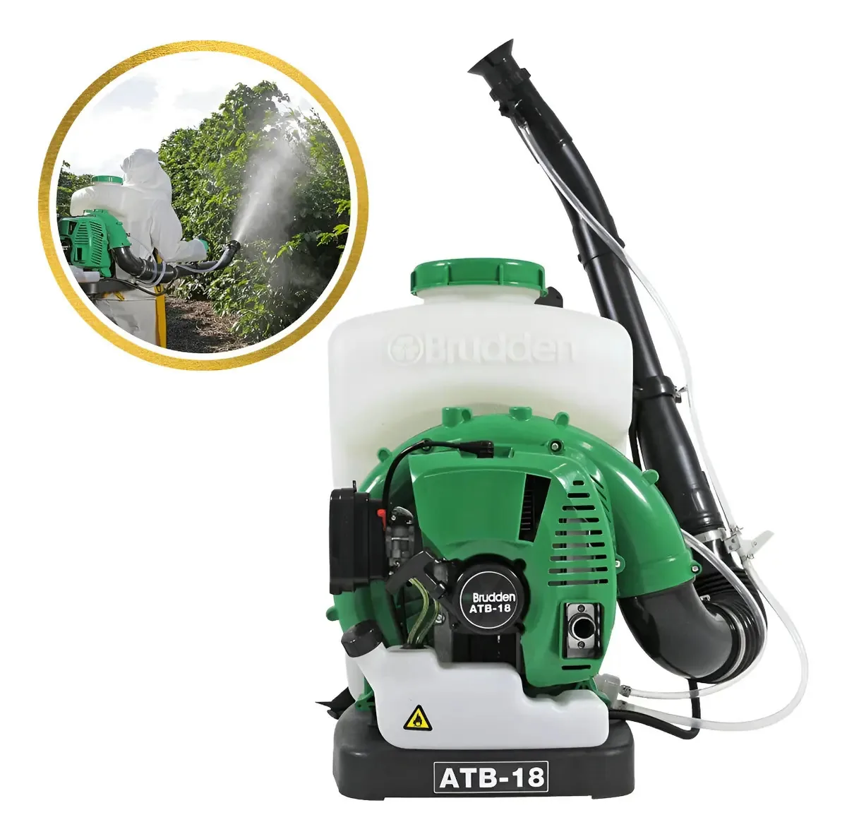 Atomizador E Soprador A Gasolina Atb-18 (63,3cc) - Brudden Verde