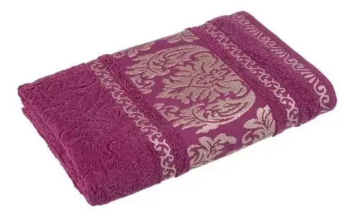 Toalha De Rosto Barroca Fucsia