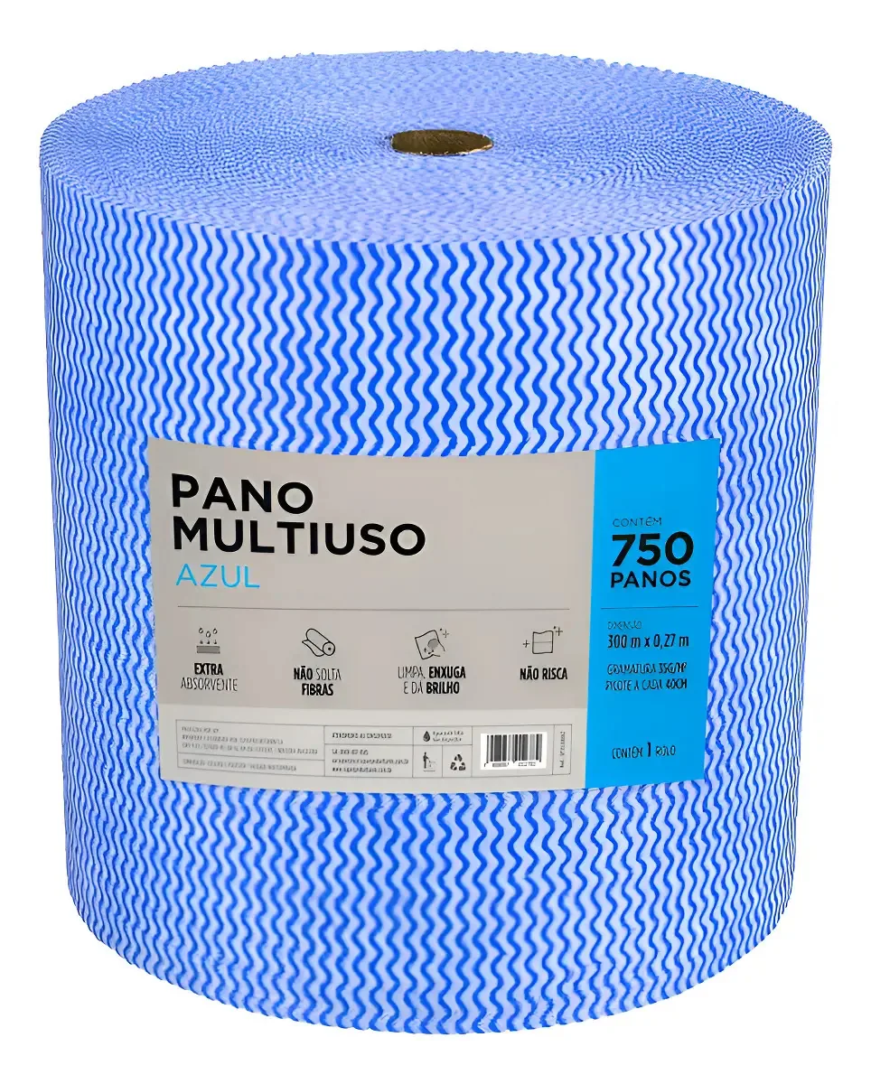 Pano Multiuso Rolao Bettanin 28x300 Azul