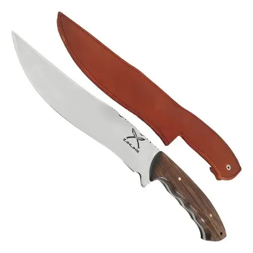 Faca Artesanal Monobloco Jungle 9 Caça Javalizeira Carne Cor Do Cabo Marrom