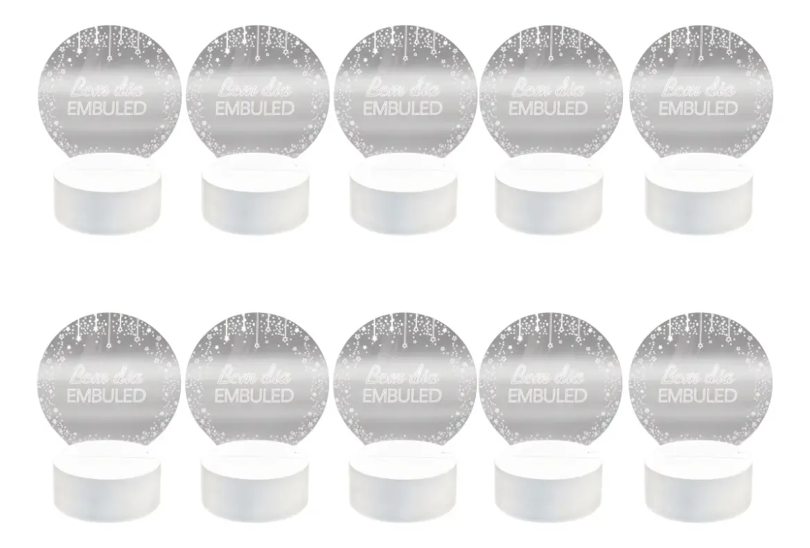 100 Luminárias De Mesa Lousa 3d Com Caneta Embuled Eb61453