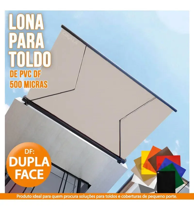 Lona Df Para Coberturas Toldos Varandas 11 Cores 3,5x2 Mts Cor Areia