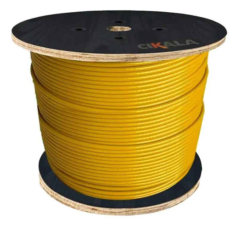 Cabo De Aço Academia Revestido Amarelo 4,8mm 6x19 30m