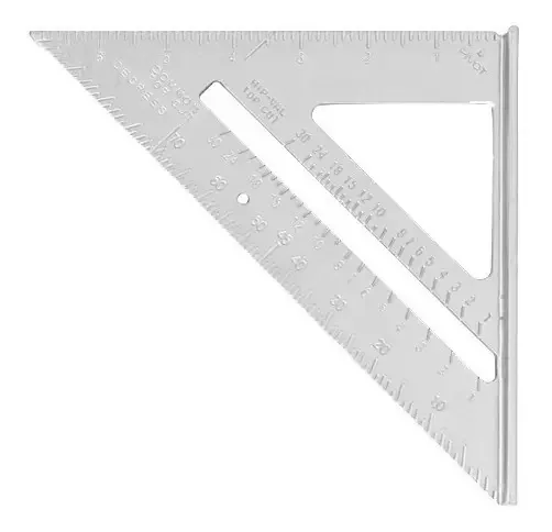 Esquadro Triangular 12pol Alumínio Paraboni para Medições Precisas