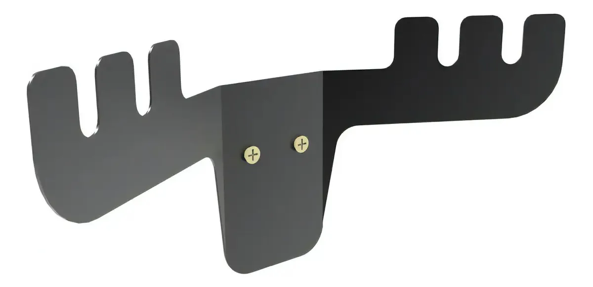 Gancho Decorativo Alce Aço Preto 11x25 Cm