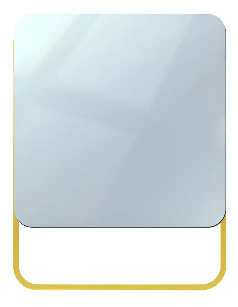 Espelho Quadrado para Banheiro Pratic de 50x50 cm Dourado