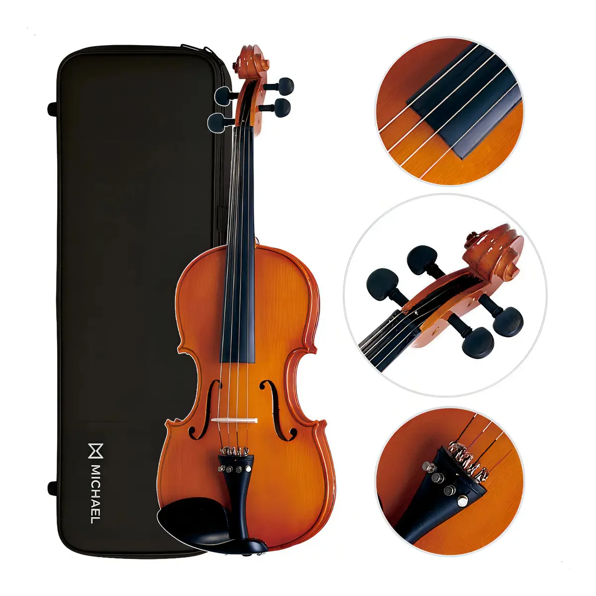 Violino 4/4 Michael VNM40 Tradicional com Acessórios e Sonoridade Clássica