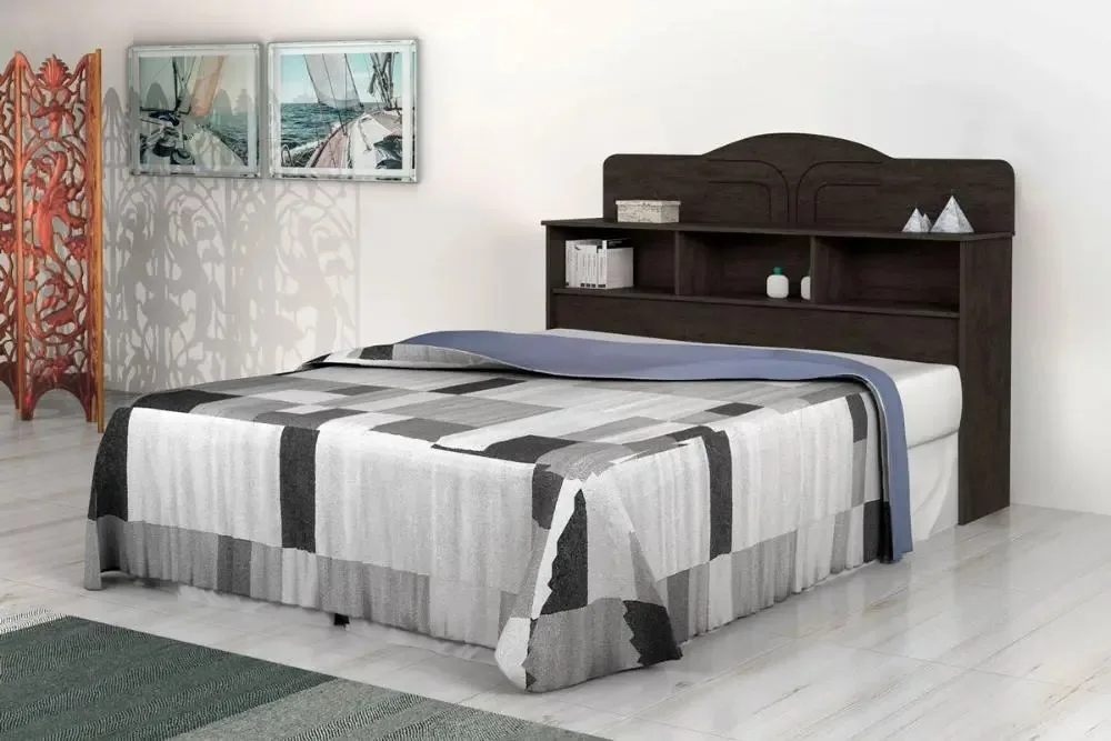 Cabeceira Quarto Vivian Queen Cor Teka