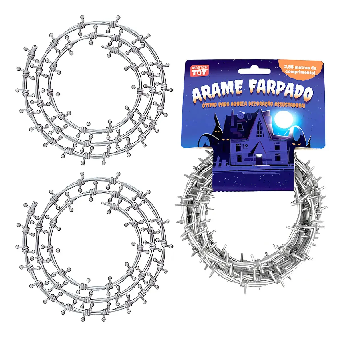 2 Arames Farpado Brinquedo Plástico Decoração Cenário Festas