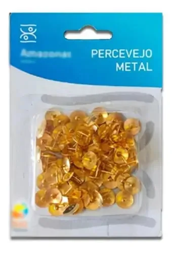 Tacha redonda Rio Tijucas Percevejo de Metal do 14.5cm cor dourado - 80 unidades