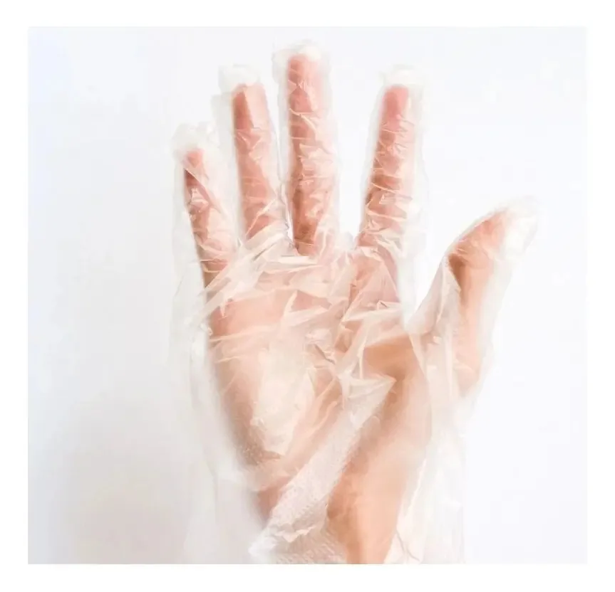 Luvas Plásticas Descartáveis Fu Xing Transparente para Proteção