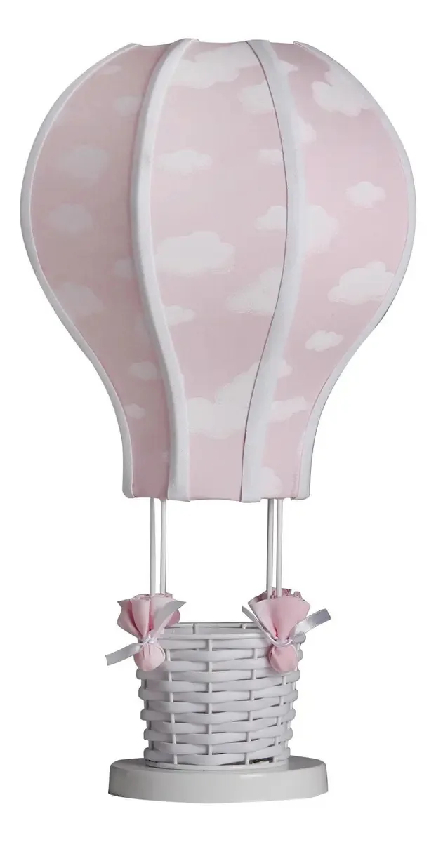 Abajur Balão Céu Poptem Rosa