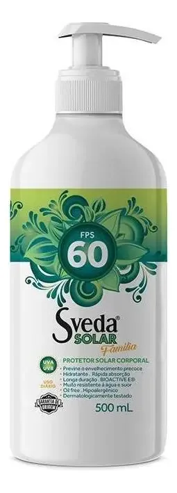 Protetor Solar Corporal Sveda Família Fps60 500ml