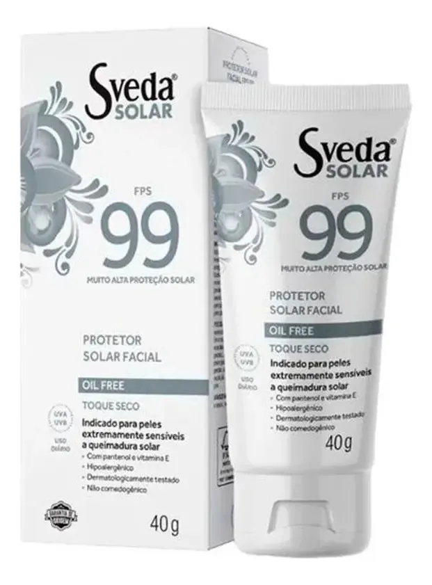 Protetor Solar Facial Fps99 40g Sveda