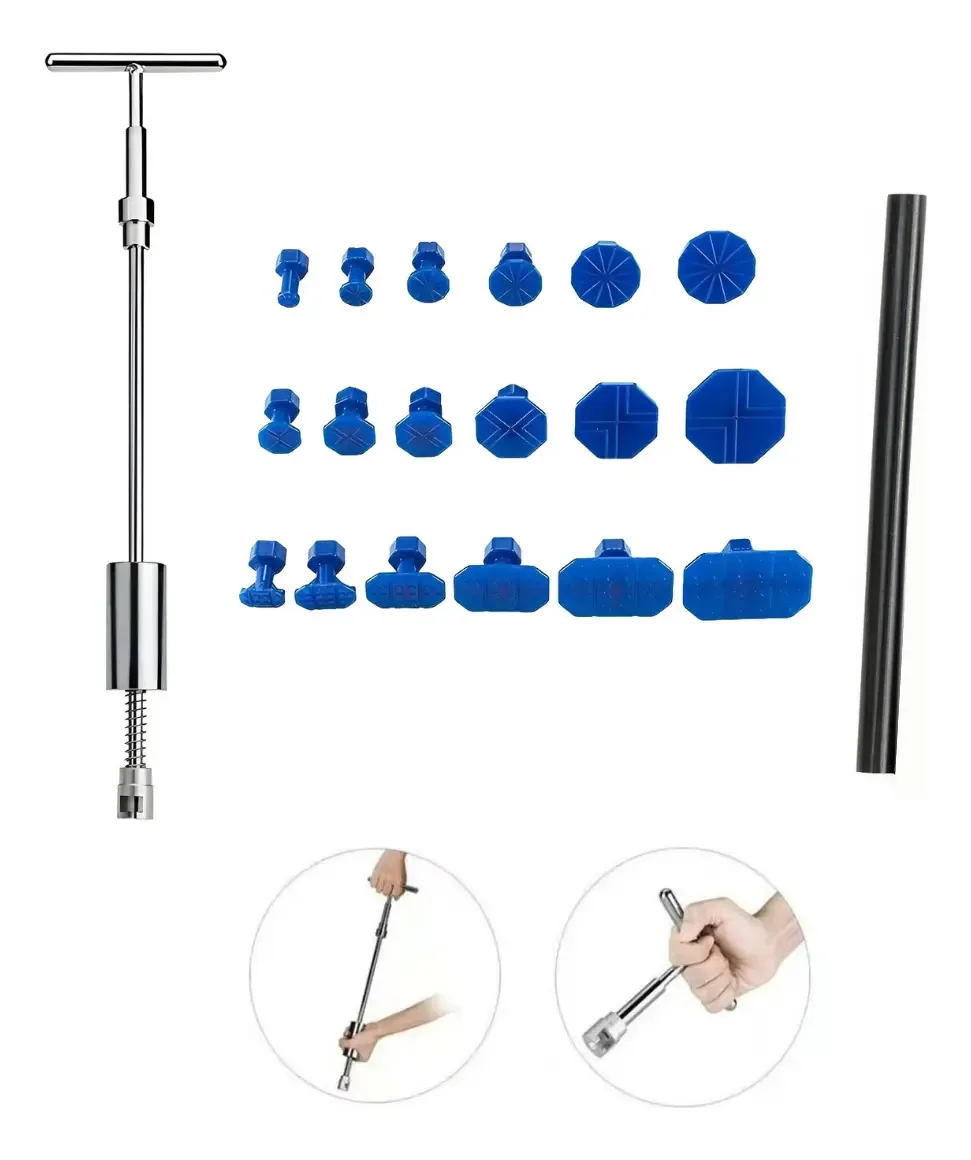Mini Repuxadeira Aço Fivor Kit Martelinho de Ouro Ferramentas Reparo Carro