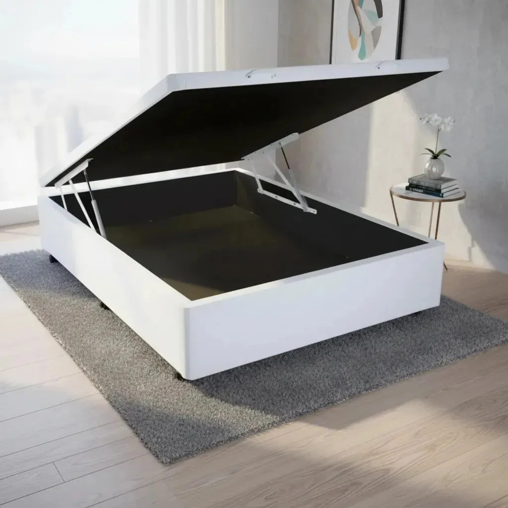 Cama Casal Box Baú Fabricação Própria 138x188 Cor Branco