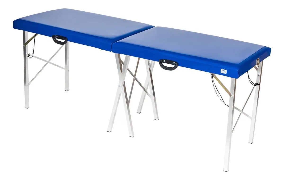 Maca Portátil Dobrável Alumínio Massagem Estética Sf01 200kg Cor Azul