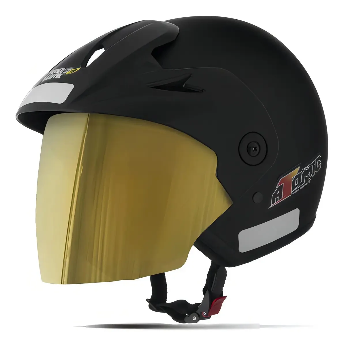 Capacete Atomic Dourada Preto Fosco 60