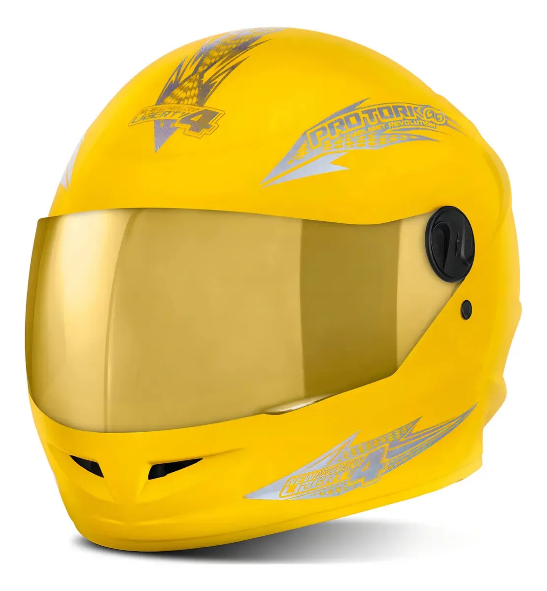 Capacete Pro Tork Fechado Viseira Dourada Em Cores
