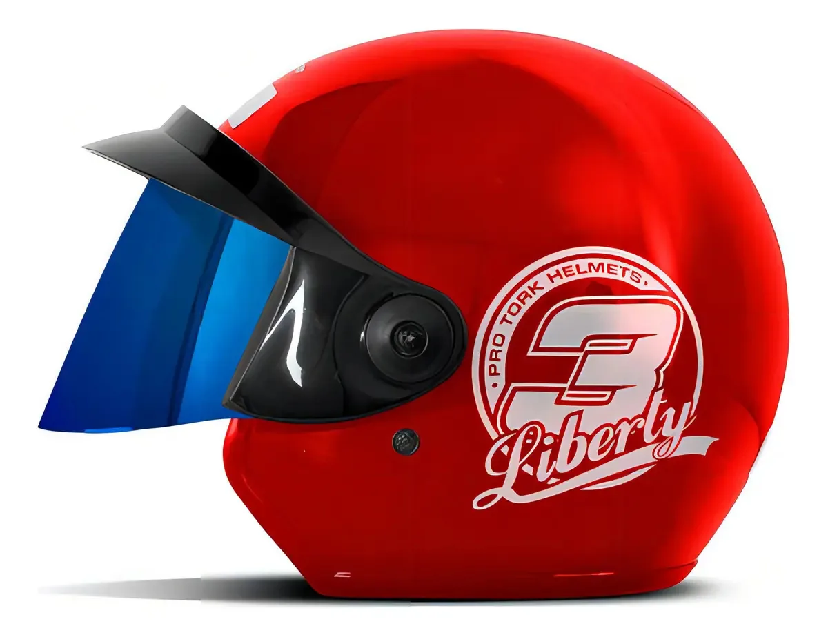 Capacete Liberty Three Amarelo Iridium Vermelho 58