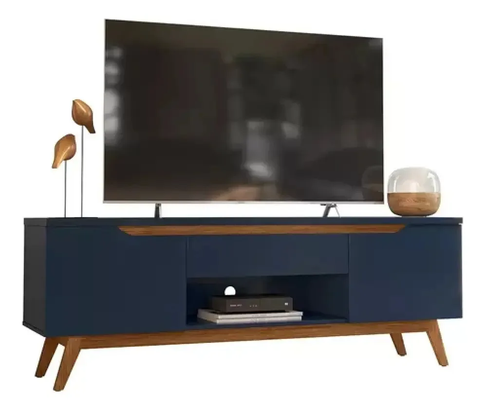 Rack Retro Toquio Azul Navy Ac - Olivar Móveis
