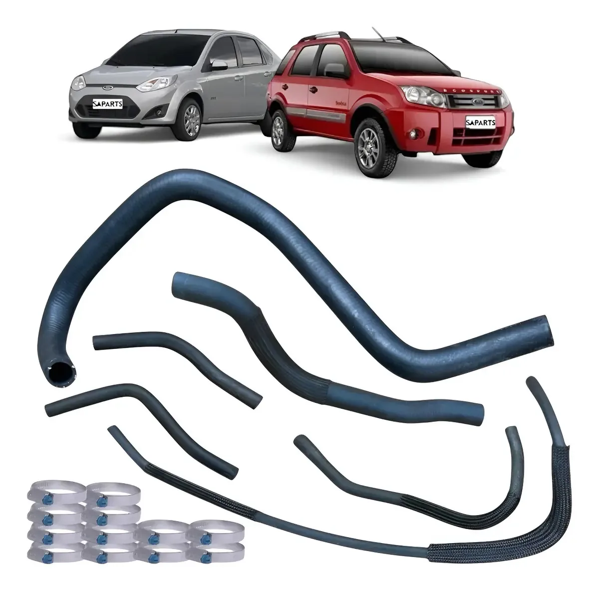 Kit Mangueiras Agua Fiesta Ecosport Zetec Rocam Flex