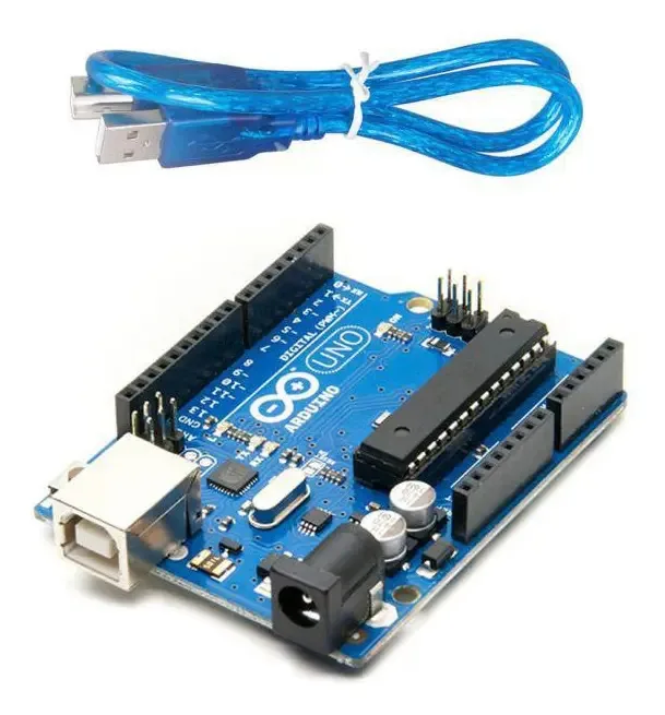 Placa Arduino Uno R3 + Cabo Usb Para Robótica E Projetos