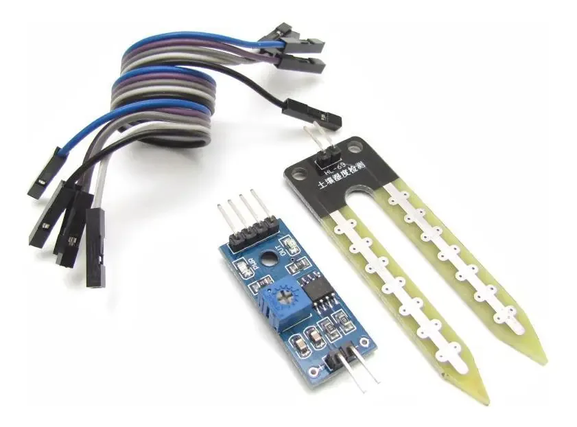Sensor De Umidade De Solo Com Cabos Para Projetos Arduino