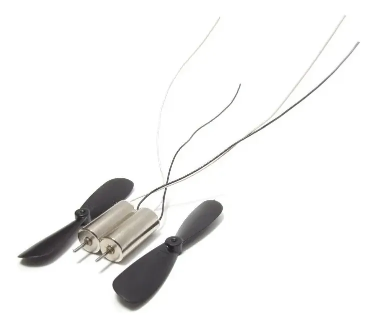 2 Motores Para Drone + 2 Hélices 3,7 V 7 X 16,6 Mm 22000 Rpm