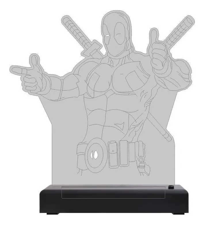 Abajur Luminária Led Deadpool