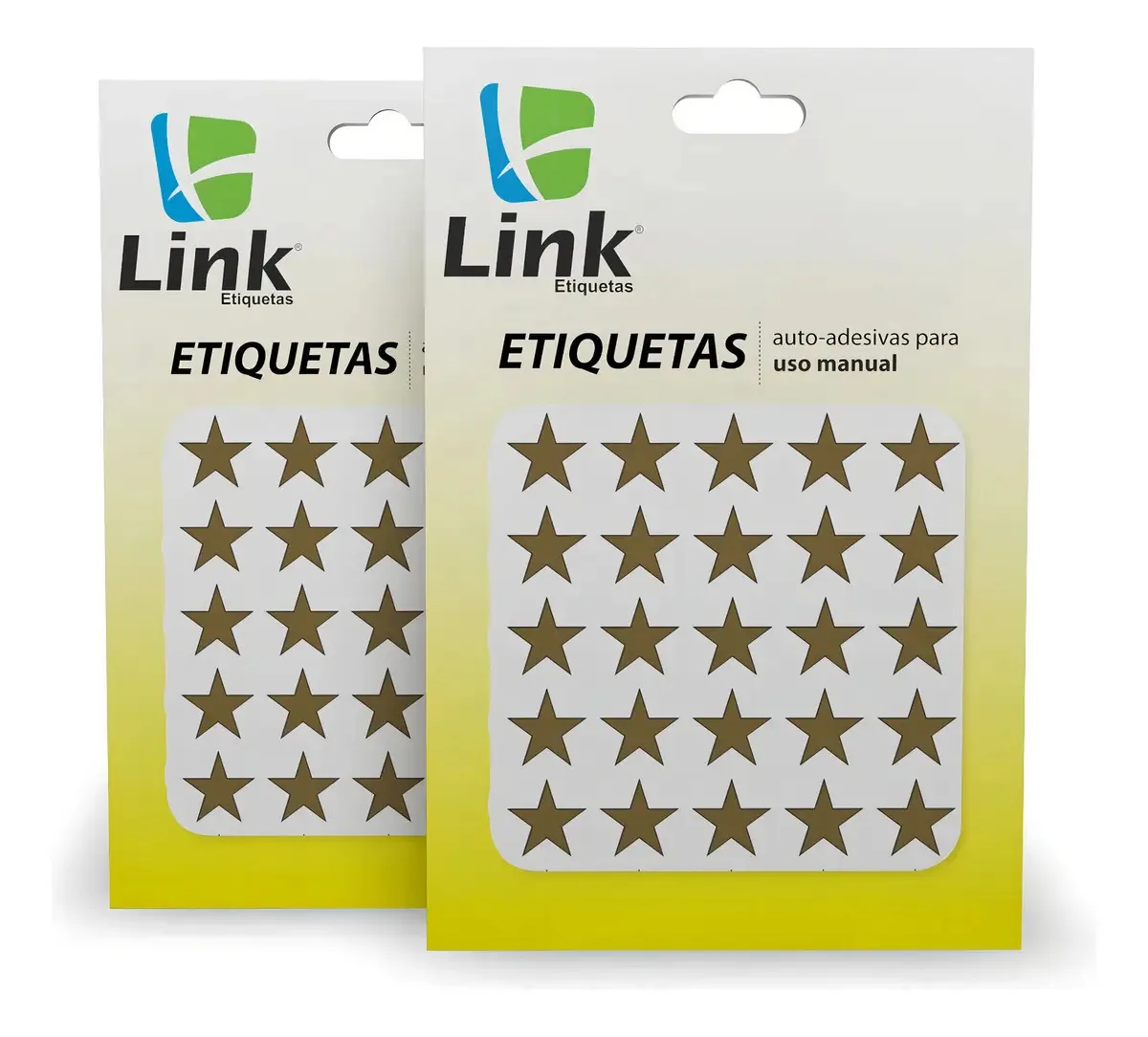 630 Etiquetas Adesivas Estrela Prata / Dourado