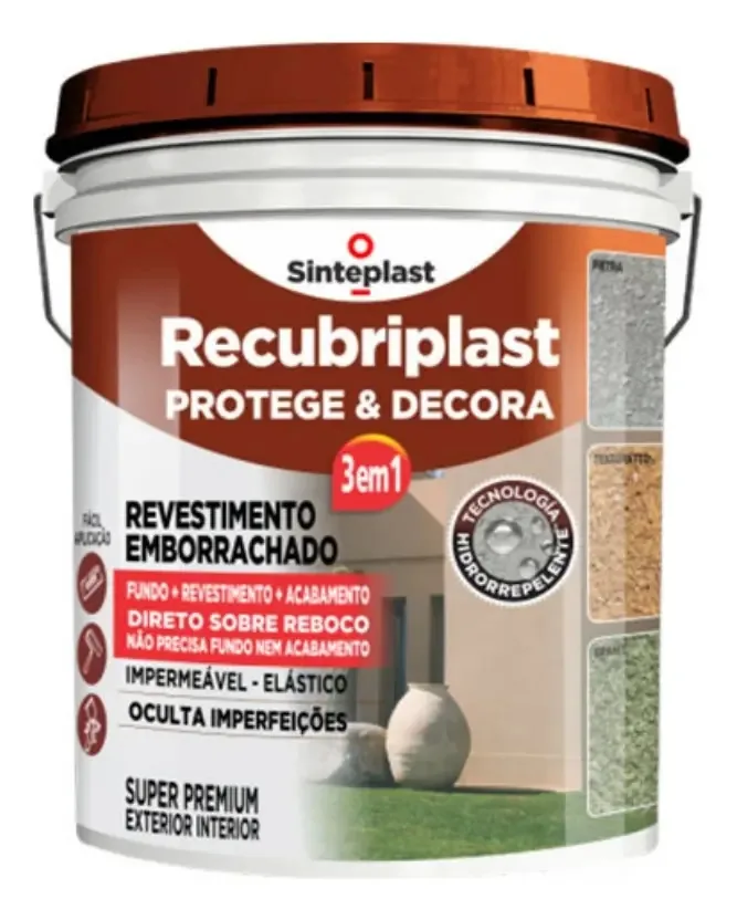 Revestimento Acrílico Emborrachado Textura Pedra Granito 5kg
