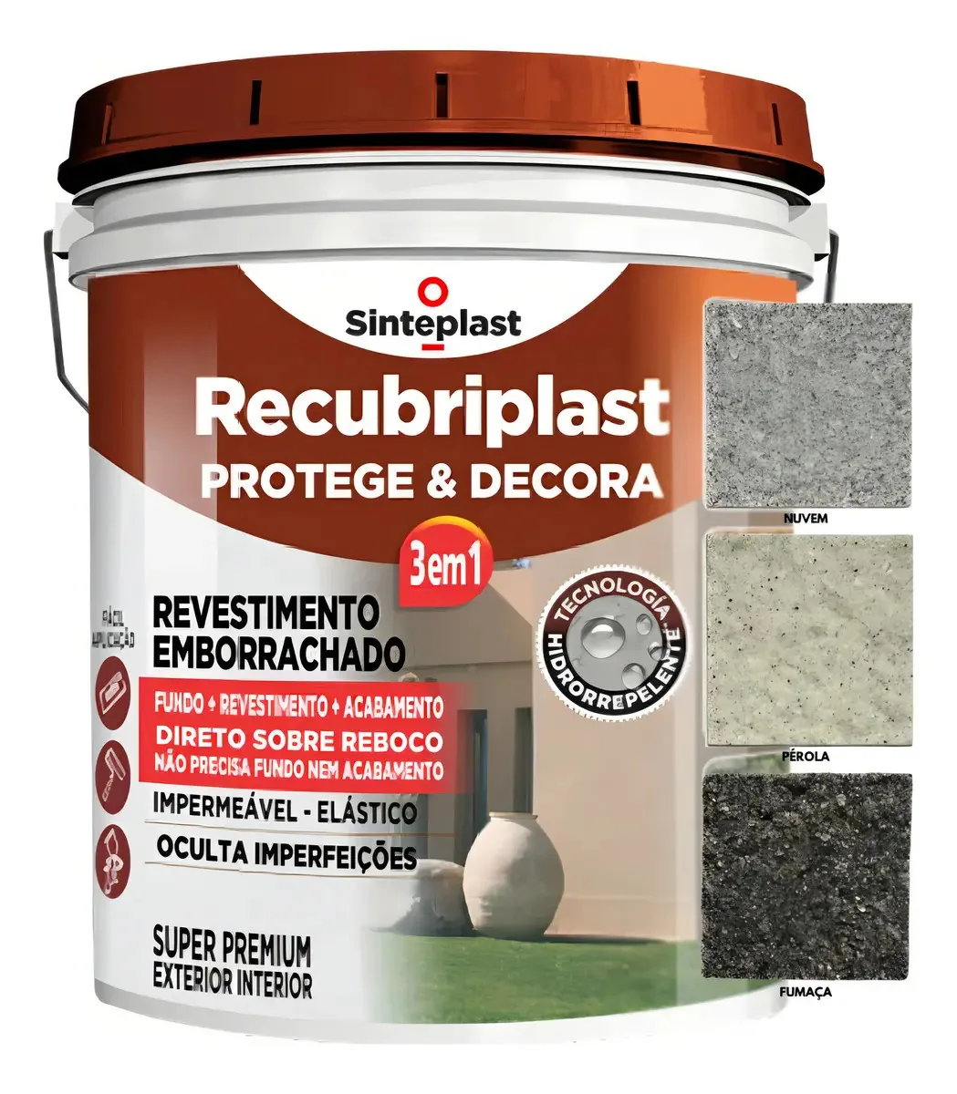 Revestimento Emborrachado Efeito Pedras Naturais 5kg Marmore