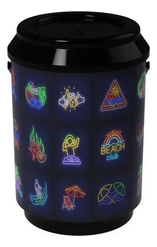 Cooler 10 Latas Neon Summer Preto