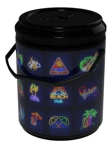 Cooler 12 Latas Neon Summer Preto