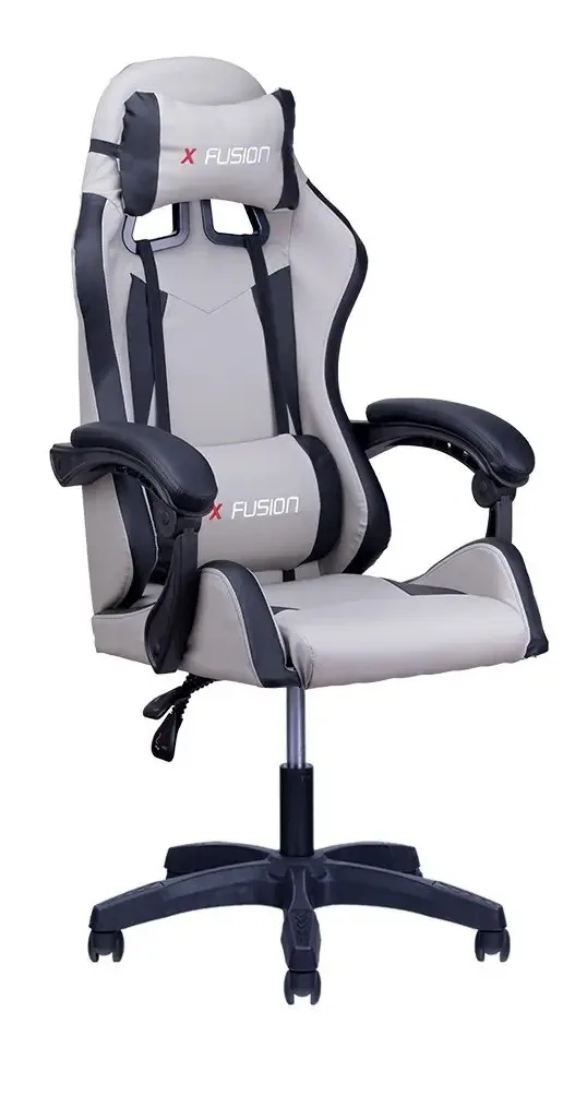 Cadeira Gamer Home Office Cinza Com Preto