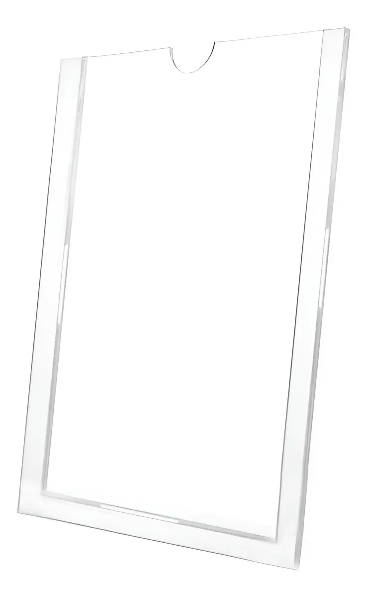 Display Porta Folha A4 Parede Acrílico Com Fita Adesiva