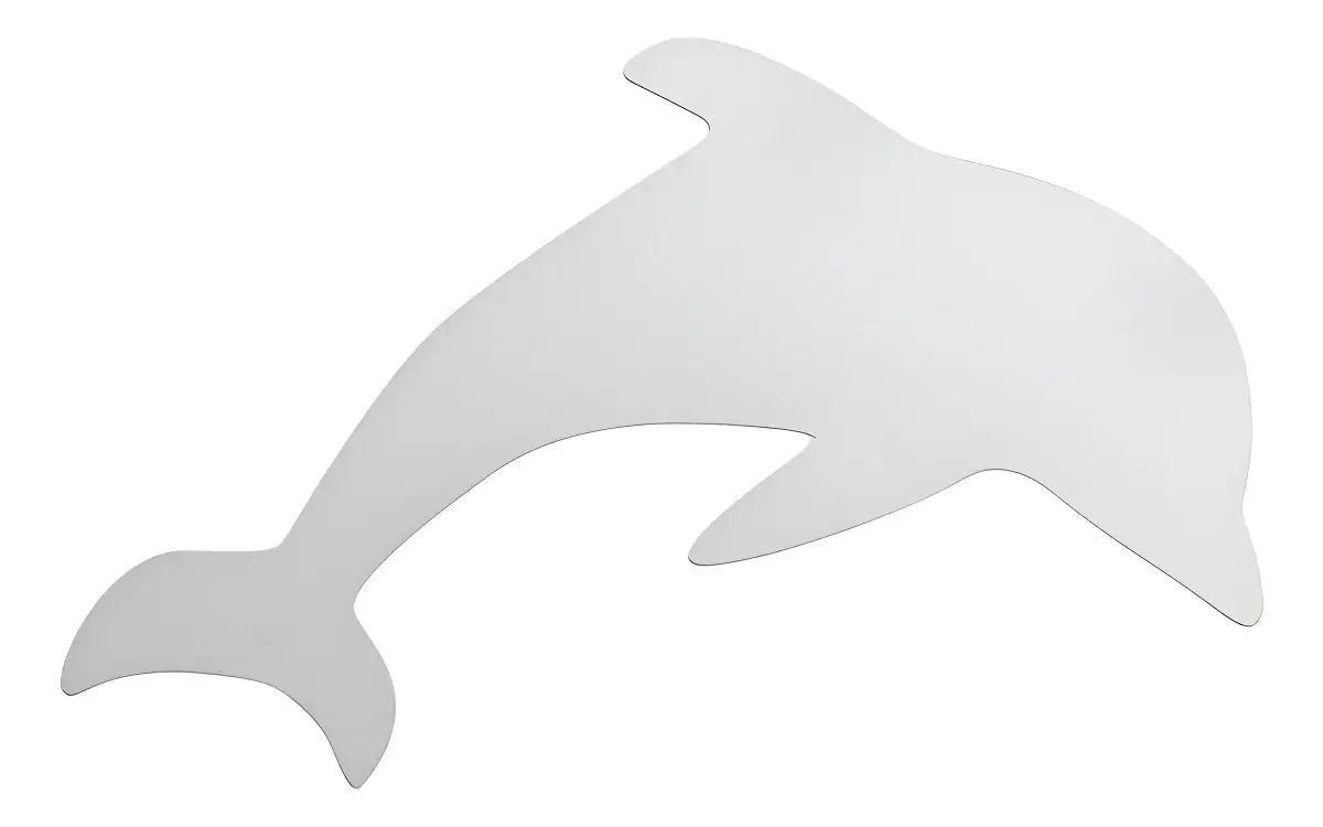 Espelho Decorativo Golfinho Banheiro 15cm - 2 Sem Moldura
