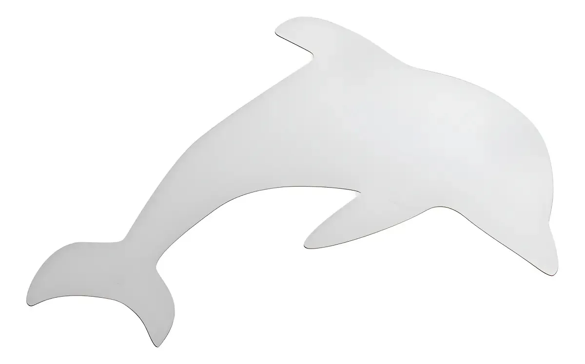 Espelho Decorativo Golfinho Banheiro 60cm Sem Moldura