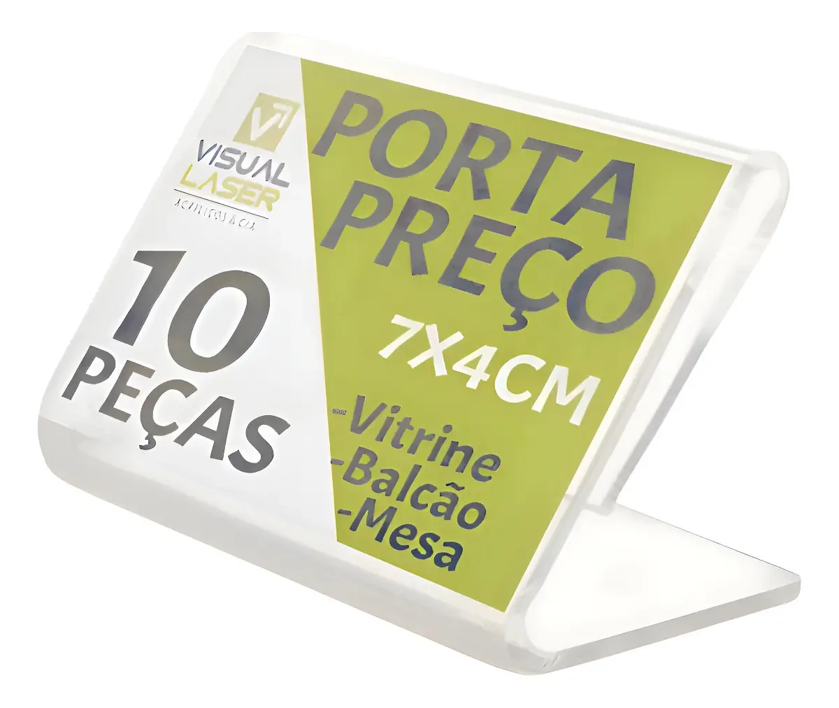 Display Porta 7x4cm Kit 10 Un Para Mesa Buffet Vitrine Balcão