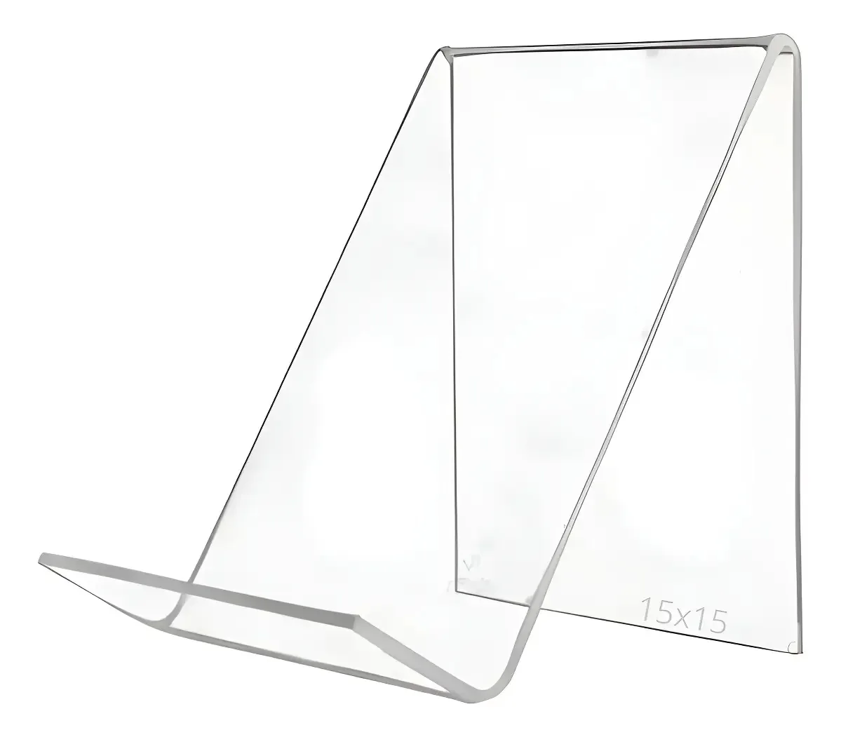 Porta Livro 15x15cm Display Expositor Suporte Acrílico Kit 4 Transparente
