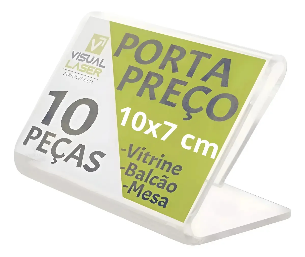 10 Display Porta Acrílico 10x7cm Cor Transparente