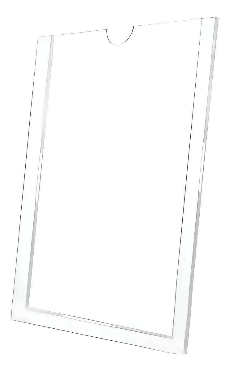 Display Acrílico Parede Porta Folha A1 Com Fita Adesiva Transparente