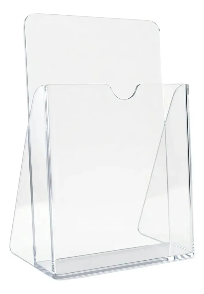 Display Suporte L Balcão Mesa A6 10x15cm Bolso Acrílico 5pcs Transparente