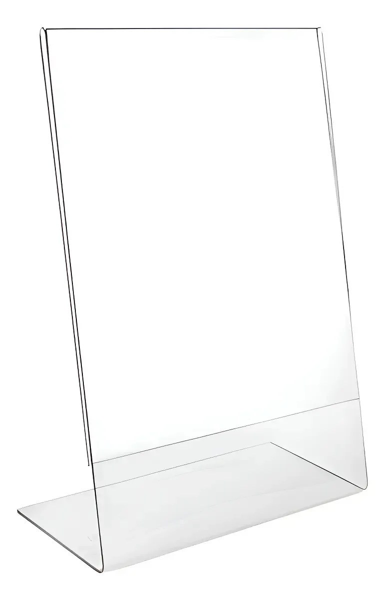 Kit 3pç Display Porta Folha A4 Acrílico Balcão Mesa Cardápio Transparente