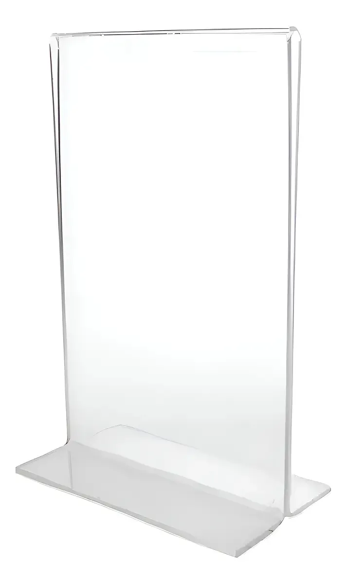 Display Acrílico Com 5pç 10x15 A6 T Invertido Porta Folder Transparente