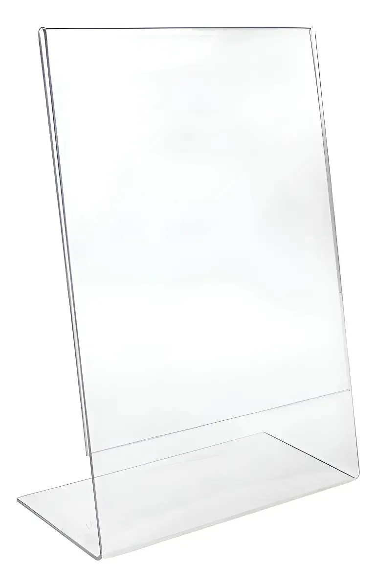 Display Porta Folha A4 Acrílico Balcão Mesa Cardápio 4pç Transparente