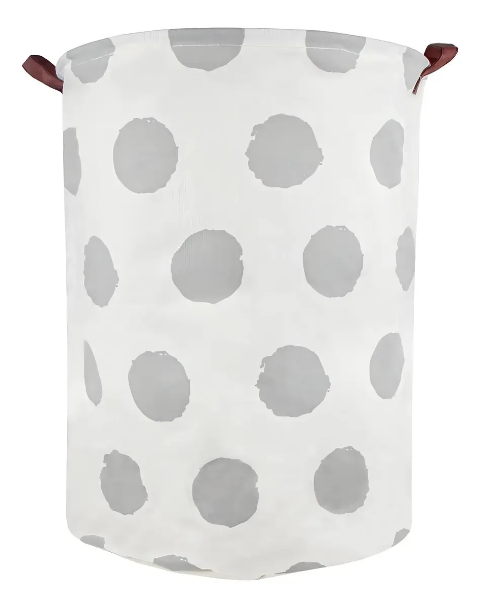 Cesto Brinquedo Bolas Cinza Plastificado 49x39x39cm
