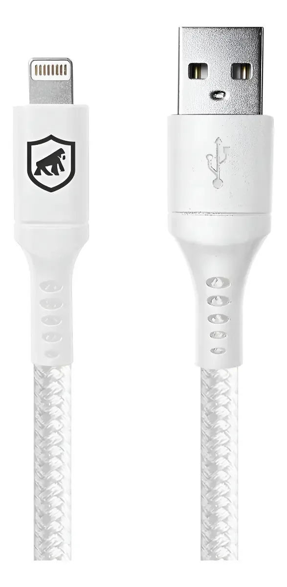 Cabo Lightning USB 1,5m Branco GShield Survivor