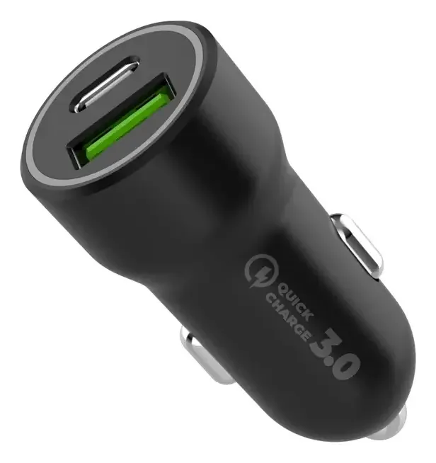 Carregador Veicular Turbo Armor Qualcomm 20w Entradas Tipo C E Usb A - Gshield